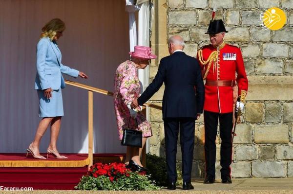 (ویدئو) دیدار بایدن و همسرش با ملکه انگلیس