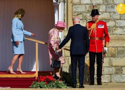 (ویدئو) دیدار بایدن و همسرش با ملکه انگلیس